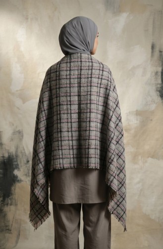 Omuz Şal 3023-01 Vizon Siyah