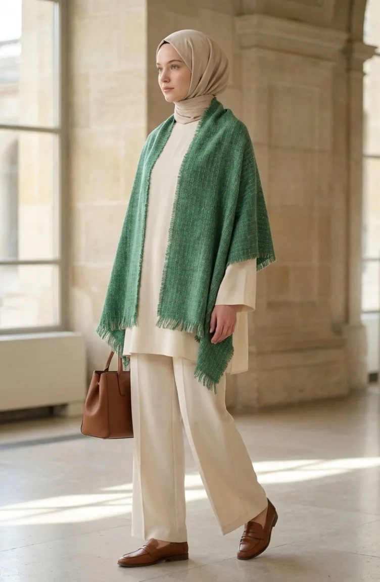 Shoulder Shawl 3024-01 Green 3024-01