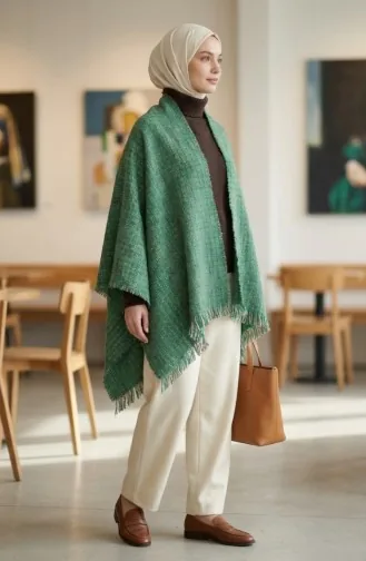 Shoulder Shawl 3024-01 Green 3024-01