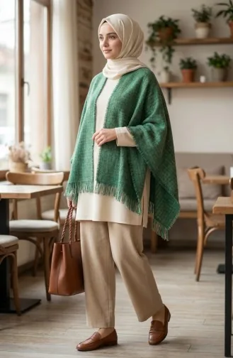 Shoulder Shawl 3024-01 Green 3024-01
