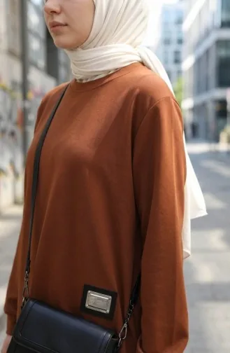 Tuniek En Broek Tweedelig Set Met Embleemdetails 0228-03 Tan 0228-03