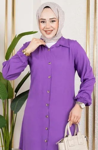 Kolu Lastikli Viskon Tunik 0171-02 Lila