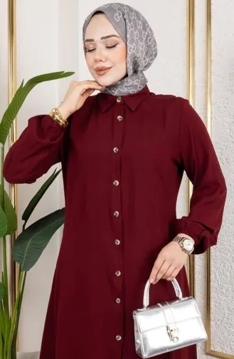 Elastic Sleeve Viscose Tunic 0171-06 Claret Red 0171-06