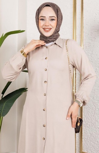 Tunique En Viscose à Manches élastiques 0171-08 Vison 0171-08