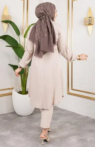 Elastic Sleeve Viscose Tunic 0171-08 Mink 0171-08