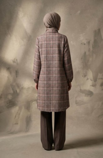 Shirt Collar Button-Down Winter Tunic 2501-02 Terracotta Brown 2501-02