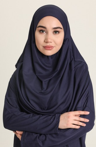 Dunkelblau Gebetskleid 1973-07