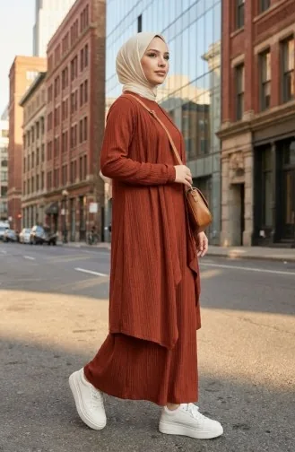 Jurkvest Tweedelige Set 6527-02 Terracotta 6527-02