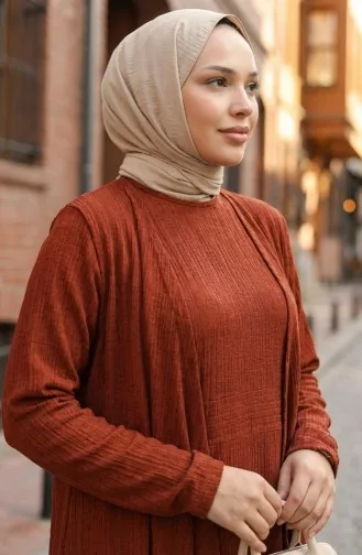 Jurkvest Tweedelige Set 6527-02 Terracotta 6527-02