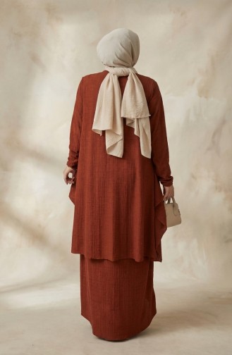 Dress Vest Two-Piece Set 6527-02 Terracotta 6527-02