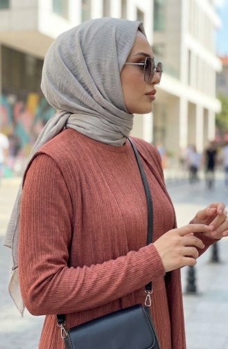 Dress And Vest Two-Piece Set 6527-04 Tan 6527-04