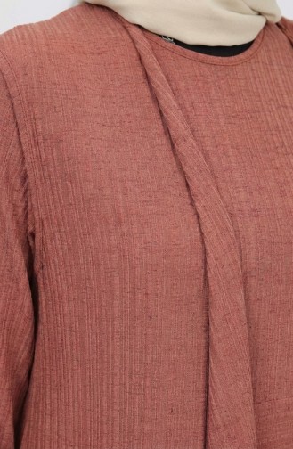 Dress And Vest Two-Piece Set 6527-04 Tan 6527-04