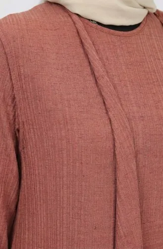 Dress And Vest Two-Piece Set 6527-04 Tan 6527-04