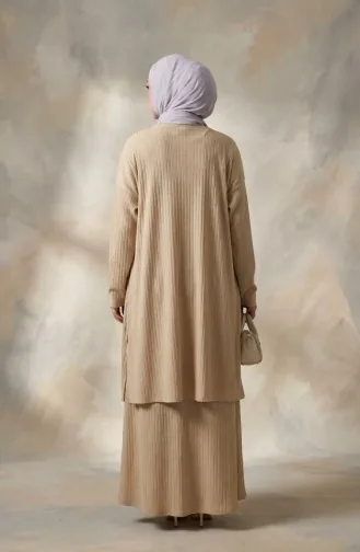 Ensemble Deux Pièces Gilet Habillé 6527-06 Vison 6527-06