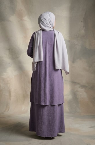 Ensemble Deux Pièces Robe Et Gilet 6527-08 Lilas 6527-08