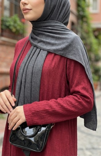 Elbise Yelek ikili Takım 6527-01 Bordo