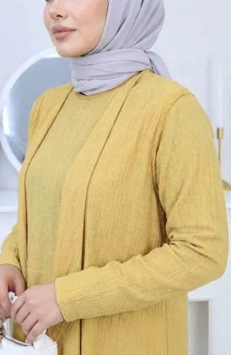 Ensemble Deux Pièces Gilet Habillé 6527-05 Moutarde 6527-05