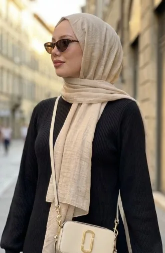 Geplooide Hijabjurk Met Geplooide Details 2187-02 Zwart 2187-02