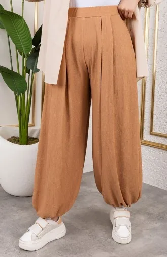 Shalwar Hose Mit Elastischem Bund 0001-06 Hellbraun 0001-06