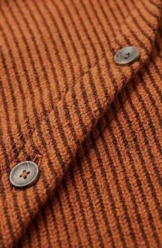 Kasjmier Jas Met Capuchon En Knopen 0201-08 Oranje 0201-08