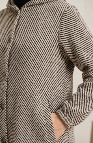 Kapuzenmantel Aus Kaschmir Mit Knöpfen 0201-12 Hellnerz 0201-12