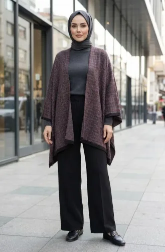 Schulterschal 1082-01 Schwarz Rot 1082-01