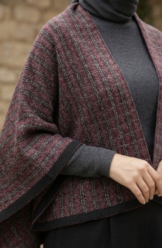 Omuz Şal 1082-01 Siyah Kırmızı