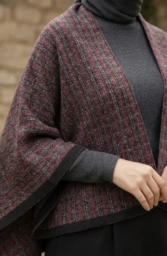 Schulterschal 1082-01 Schwarz Rot 1082-01