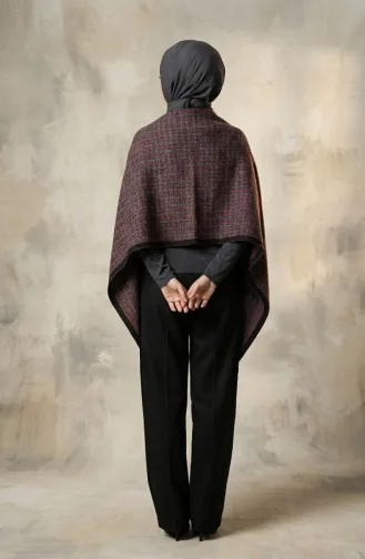 Schulterschal 1082-01 Schwarz Rot 1082-01