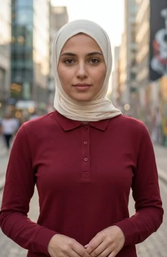 Polo Yaka Uzun Kollu Tshirt 5022-01 Bordo