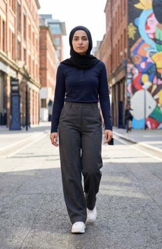 Polo-Langarmshirt 5022-02 Marineblau 5022-02