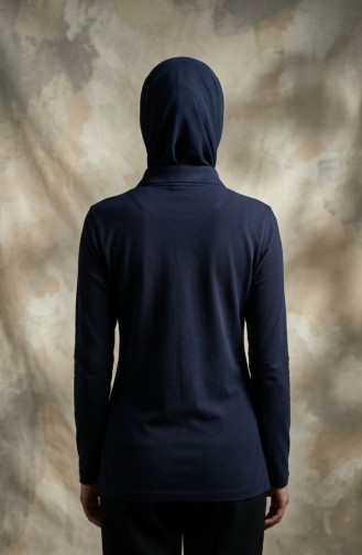 Polo-Langarmshirt 5022-02 Marineblau 5022-02