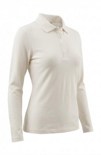 تيشيرت بأكمام طويلة وياقة بولو 5022-03 لون بيج 5022-03