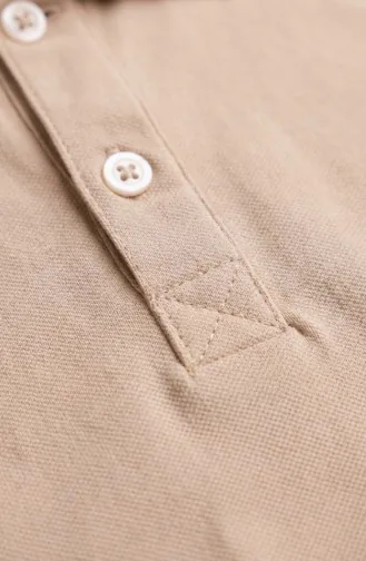 Polo Yaka Uzun Kollu Tshirt 5022-04 Pudra