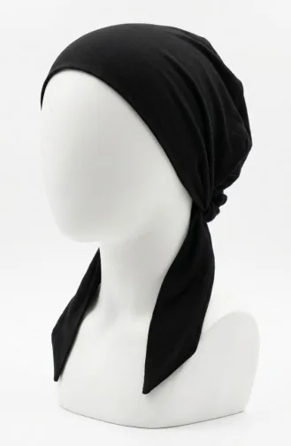Naadloze Katoenen Zwemmuts 7010-01 Zwart 7010-01