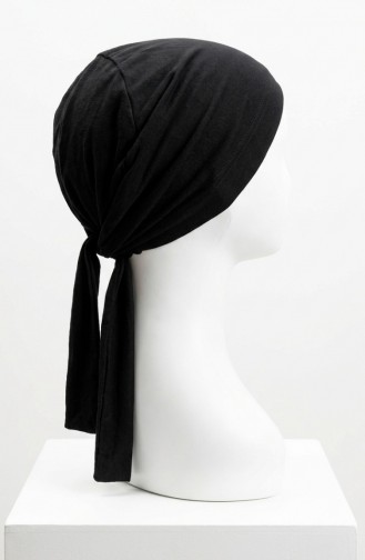 Nahtlose Badekappe Aus Baumwolle 7010-01 Schwarz 7010-01