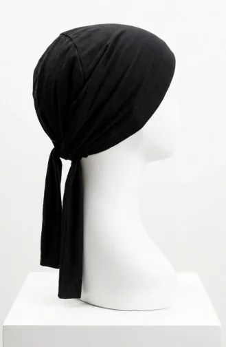 Naadloze Katoenen Zwemmuts 7010-01 Zwart 7010-01