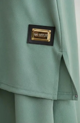 Arma Detaylı Tunik Pantolon İkili Takım 0231-03 Çağla Yeşili
