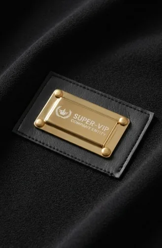 Ensemble Deux Pièces Tunique Et Pantalon Avec Emblème 0231-04 Noir 0231-04