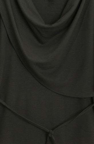 طقم مكون من قطعتين: تونيك وبنطال بتصميم منسدل بتفاصيل نجوم، لون كاكي 2209-01 2209-01