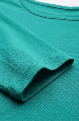 Tunique Longue En Viscose 5026-19 Verte 5026-19