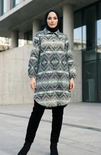 Tunique D`hiver De Bûcheron à Boutons à Motifs 2502-04 Anthracite Vison 2502-04