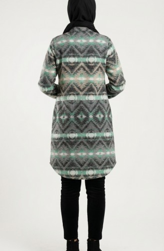 سترة شتوية منقوشة بأزرار على طراز الحطاب 2502-04 لون أنثراسيت منك 2502-04