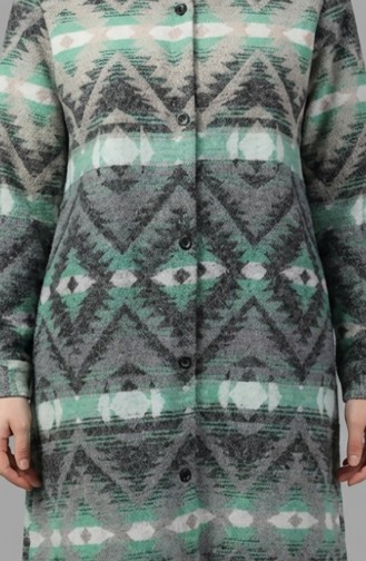 سترة شتوية منقوشة بأزرار على طراز الحطاب 2502-04 لون أنثراسيت منك 2502-04