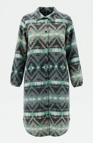 Tunique D`hiver De Bûcheron à Boutons à Motifs 2502-04 Anthracite Vison 2502-04