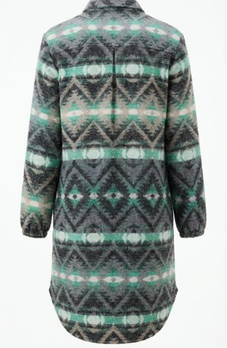 سترة شتوية منقوشة بأزرار على طراز الحطاب 2502-04 لون أنثراسيت منك 2502-04