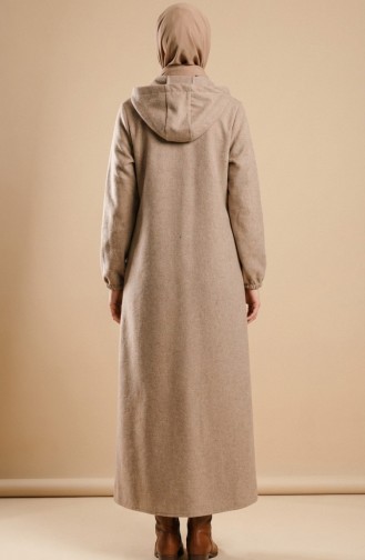 Manteau Long à Capuche En Cachemire 0234-01 Vison 0234-01