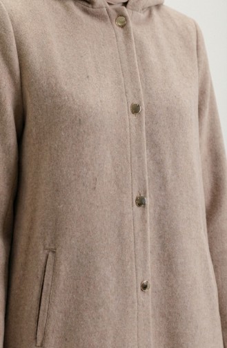 Manteau Long à Capuche En Cachemire 0234-01 Vison 0234-01