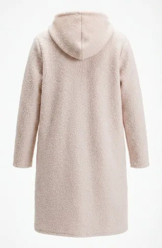 Manteau D`hiver à Capuche Fermeture éclair Et Poches 2211-01 Blanc 2211-01