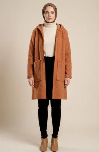 Winterjas Met Capuchon Ritssluiting En Zakken 2211-03 Beige 2211-03